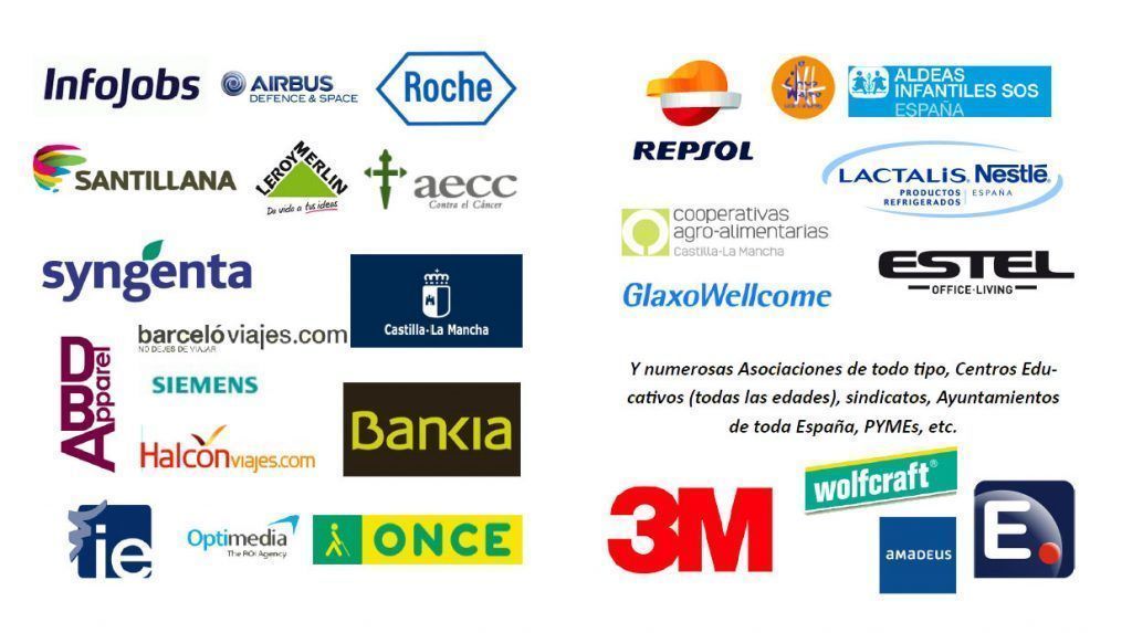 Algunas de las empresas que han confiado su actividad en Toledo a Rutas de Toledo