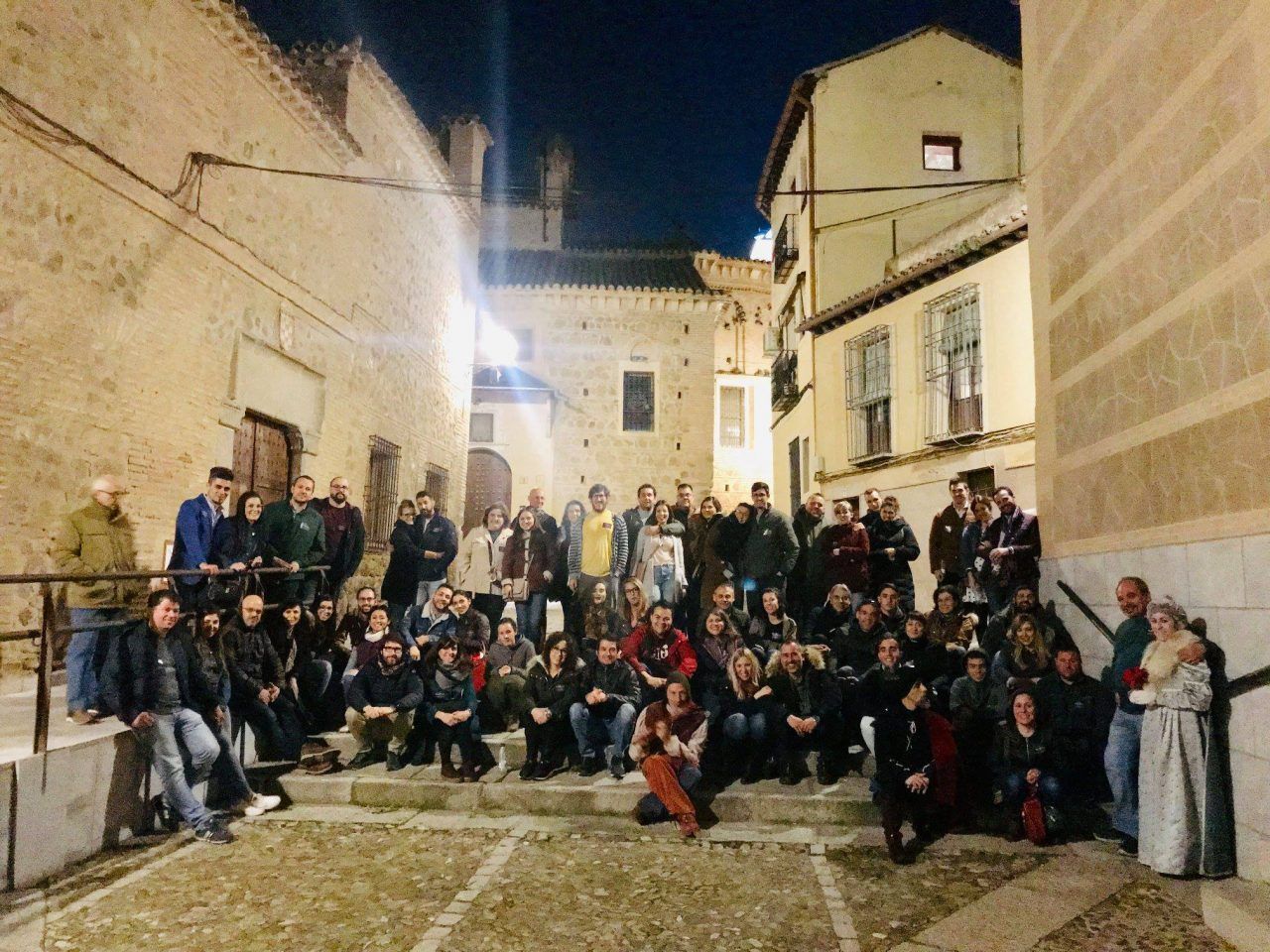 Dos grupos de la ruta nocturna Toledo Siniestro del sábado 9 de marzo de 2019