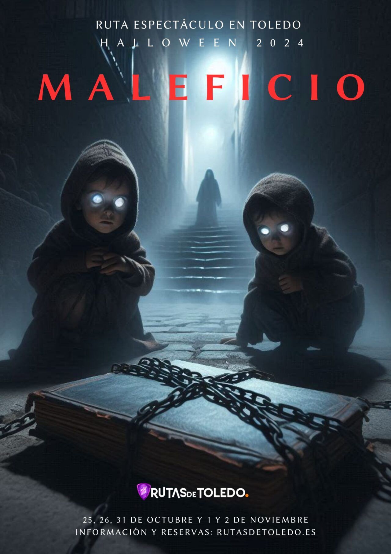 MALEFICIO. Ruta especial Halloween 2024 en Toledo. Rutas de Toledo.