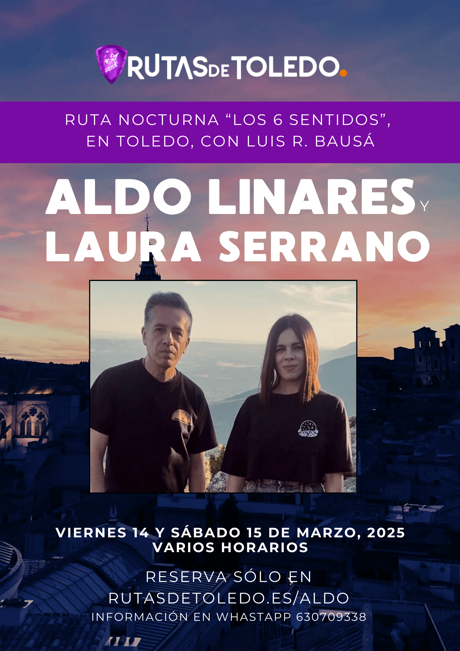 Cartel Visita guiada con Aldo Linares y Laura Serrano en Toledo