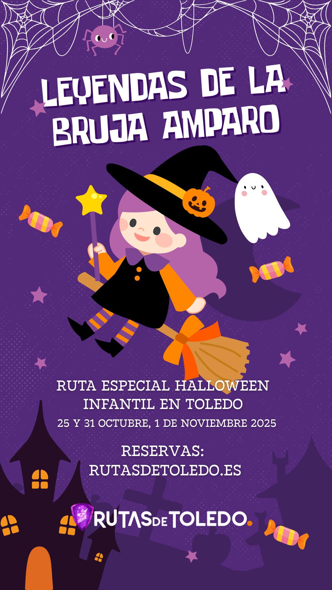 Leyendas de la Bruja Amparo, ruta infantil especial Halloween 2025 en Toledo