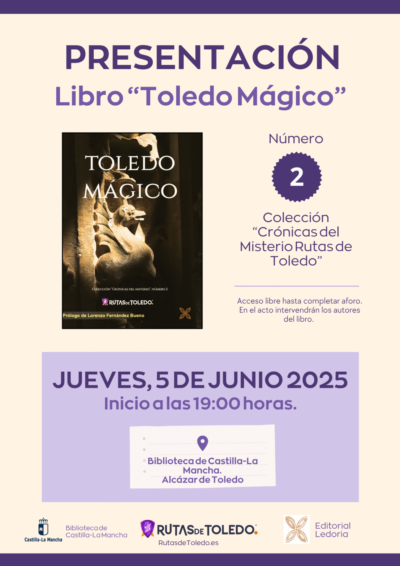 Presentación del libro 2 de la colección Crónicas del Misterio de Rutas de Toledo: "Toledo Mágico"