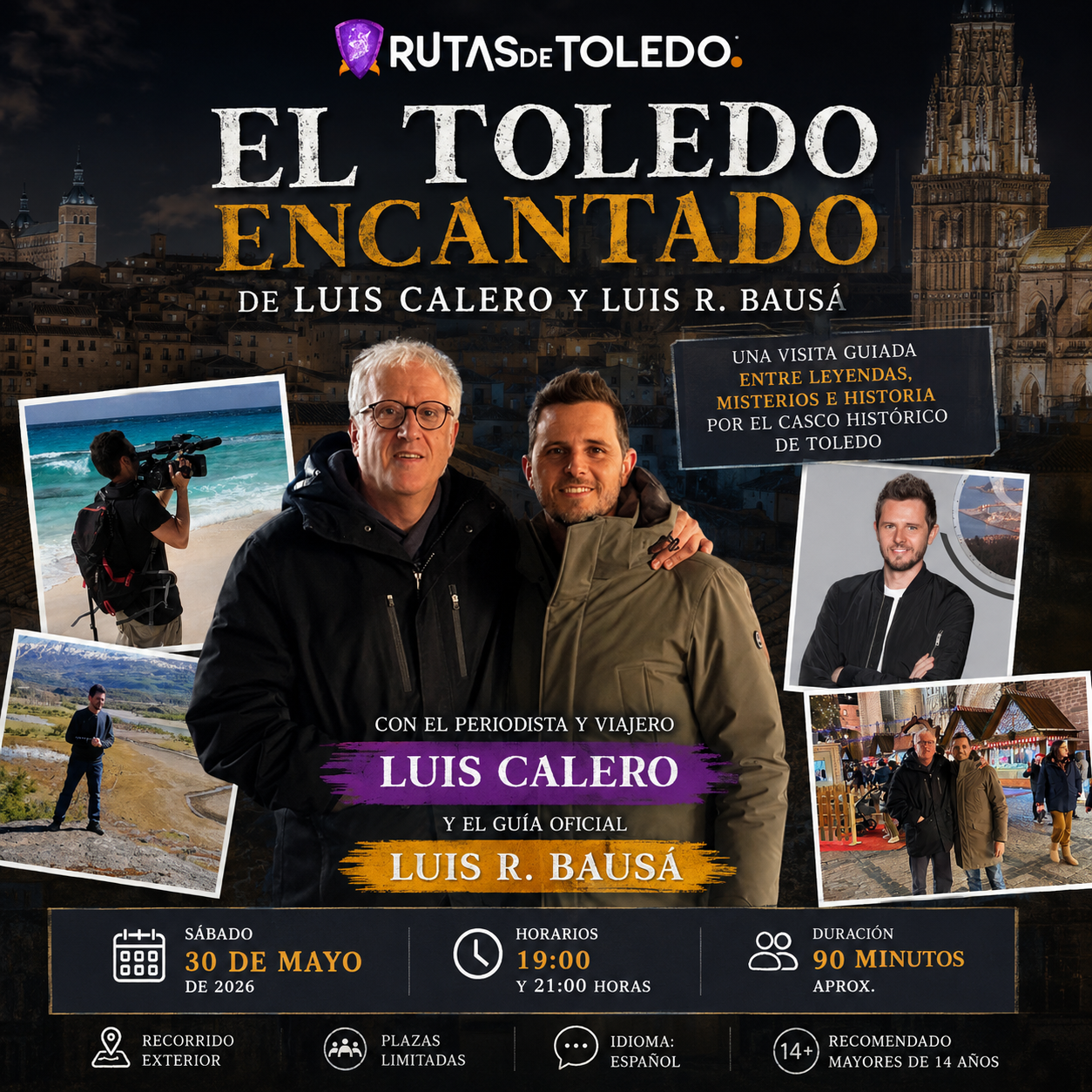 Luis Calero en Rutas de Toledo con Luis Rodríguez Bausá