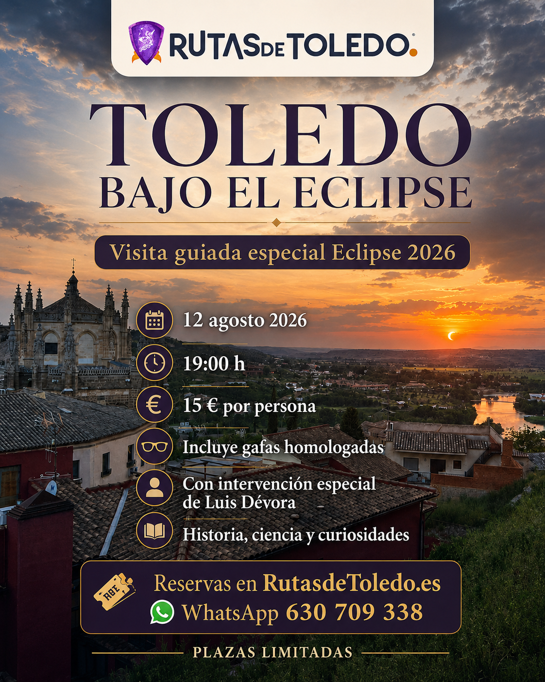 Toledo bajo el eclipse: visita guiada (Cartel)